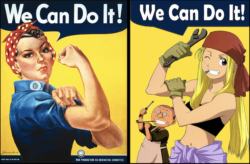 Illustration for article titled Scifi and fantasy ladies pose as Rosie the Riveter for Labor Day